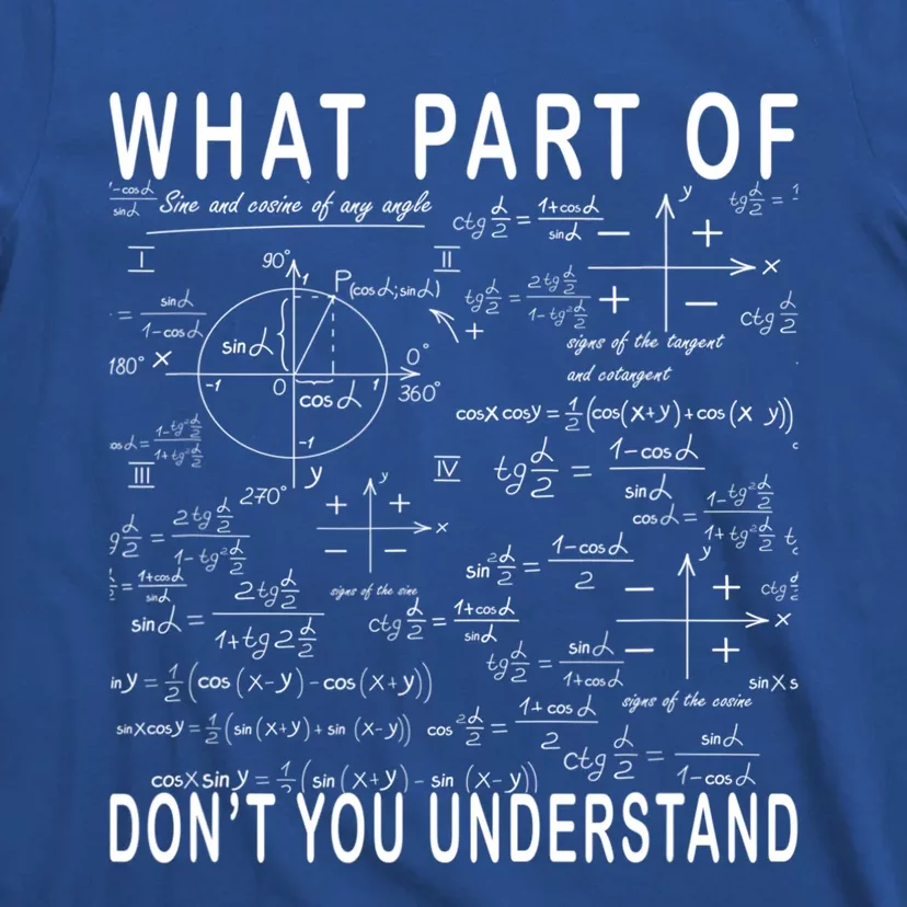 What Part Of Don't You Understand Funny Math Teacher Gift T-Shirt