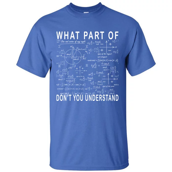 What Part Of Don't You Understand Funny Math Teacher Gift Tall T-Shirt