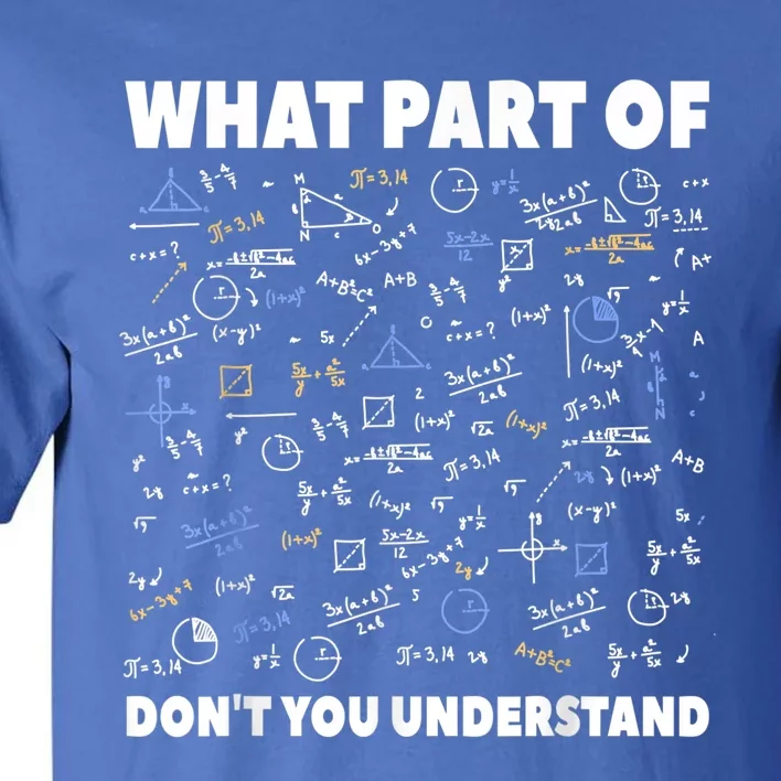 What Part Of Don't You Understand Funny Math Teacher Gift Meaningful Gift Tall T-Shirt