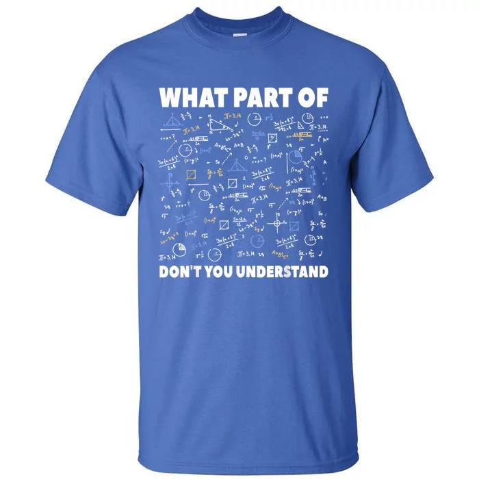 What Part Of Don't You Understand Funny Math Teacher Gift Meaningful Gift Tall T-Shirt