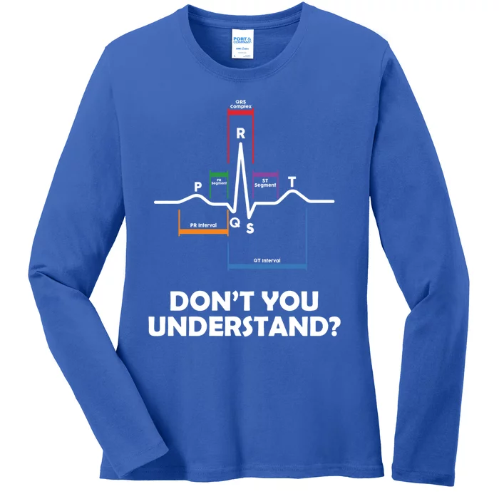 What Part Of Pqrst Dont You Understand Funny Cardiac Nurse Meaningful Gift Ladies Long Sleeve Shirt