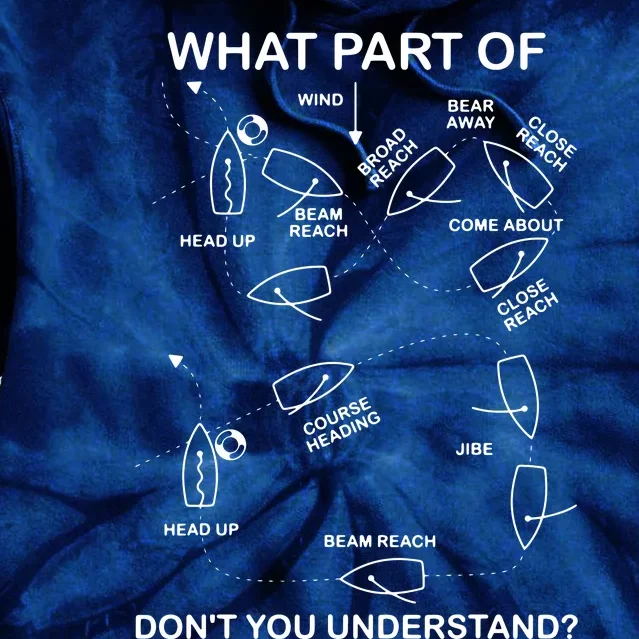 What Part Of Sailing Don't You Understand Captain Sailboat Tie Dye Hoodie