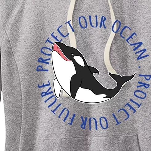 Whale Protect Our Ocean Protect Our Future Gift Women's Fleece Hoodie