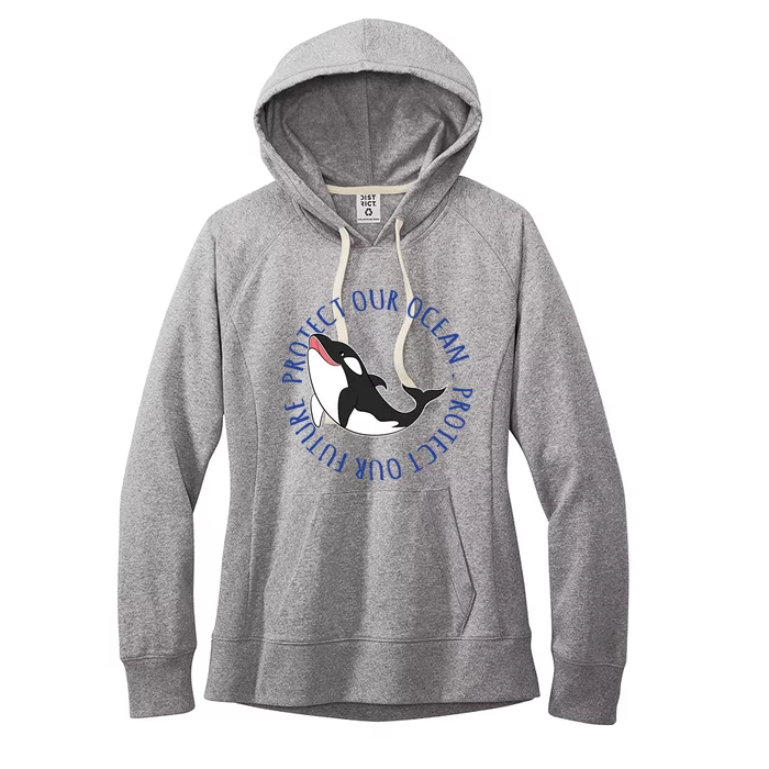 Whale Protect Our Ocean Protect Our Future Gift Women's Fleece Hoodie