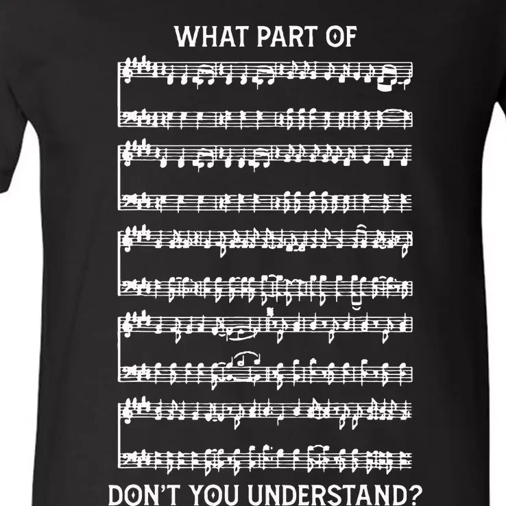 What Part Of The Music Notes You Dont Understand Musician V-Neck T-Shirt