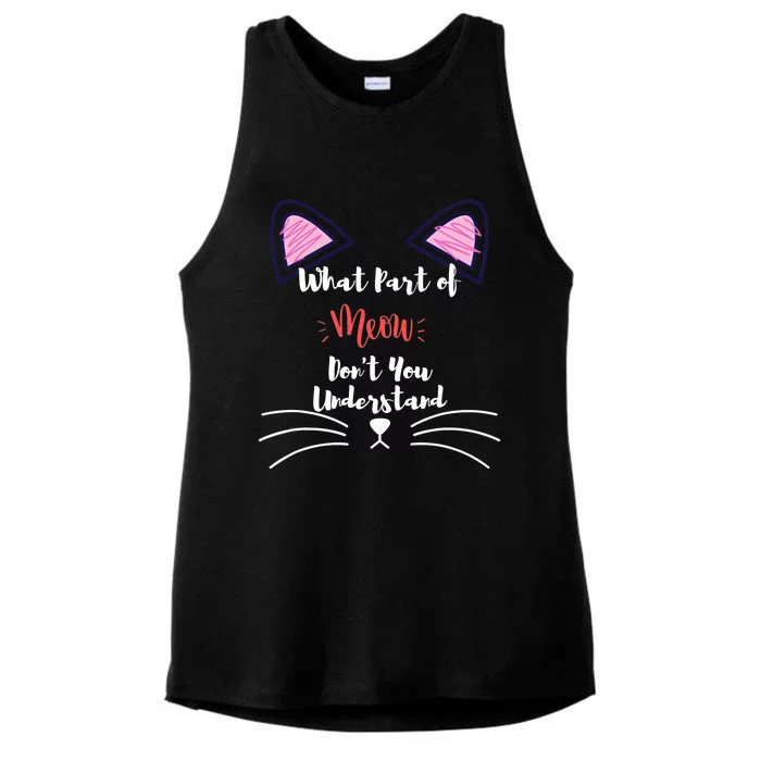 What Part Of Meow Don't You Understand Ladies Tri-Blend Wicking Tank