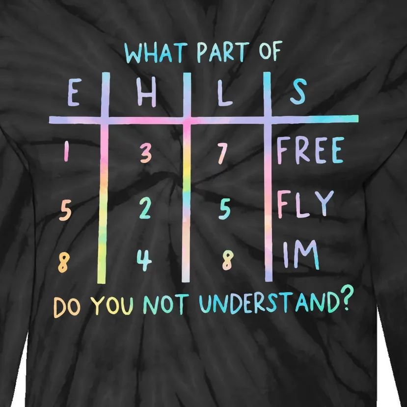 What Part Of Do You Not Understand Swimmer Swimming Coach Tie-Dye Long Sleeve Shirt