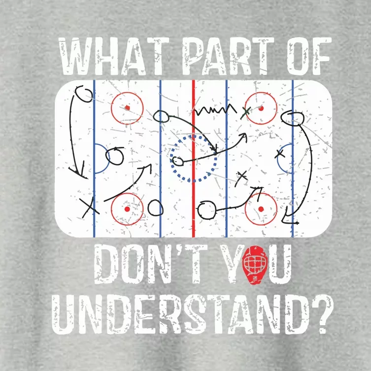 What Part Of Dont You Understand Funny Hockey Mom Dad Coach Women's Crop Top Tee