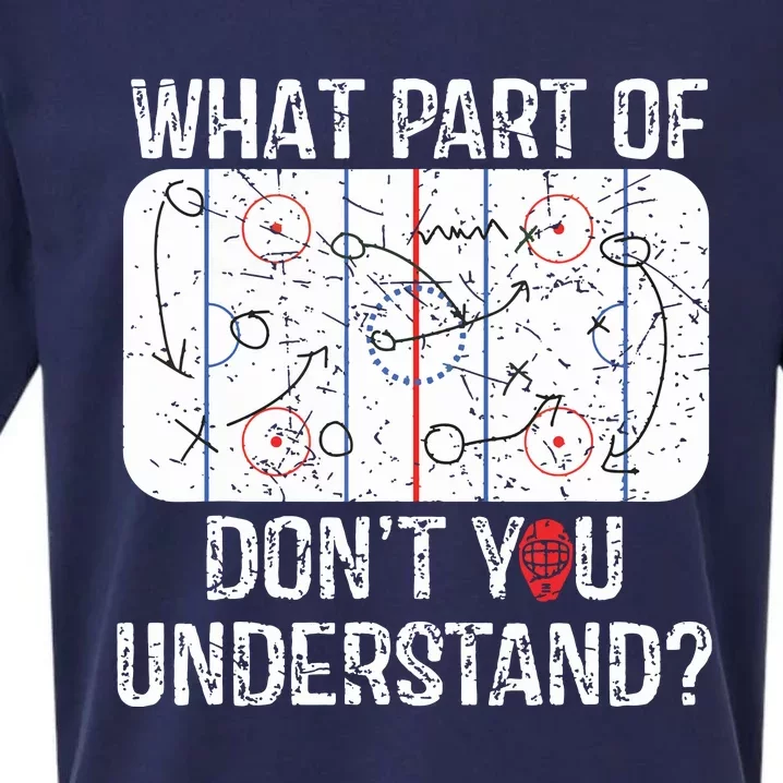 What Part Of Dont You Understand Funny Hockey Mom Dad Coach Sueded Cloud Jersey T-Shirt