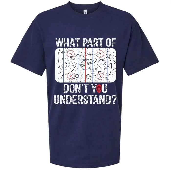 What Part Of Dont You Understand Funny Hockey Mom Dad Coach Sueded Cloud Jersey T-Shirt