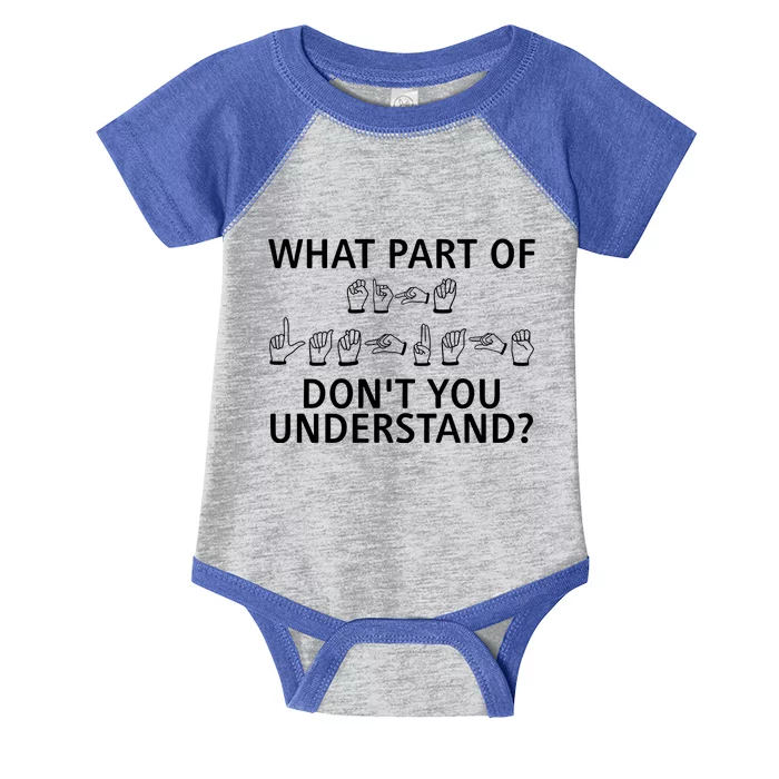 What Part Of Don’T You Understand Infant Baby Jersey Bodysuit