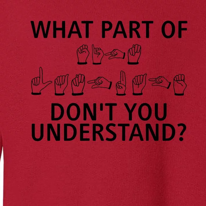 What Part Of Don’T You Understand Toddler Sweatshirt