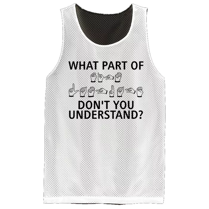 What Part Of Don’T You Understand Mesh Reversible Basketball Jersey Tank