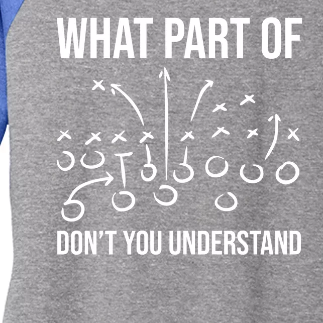 What Part Of Football Dont You Understand Funny Women's Tri-Blend 3/4-Sleeve Raglan Shirt