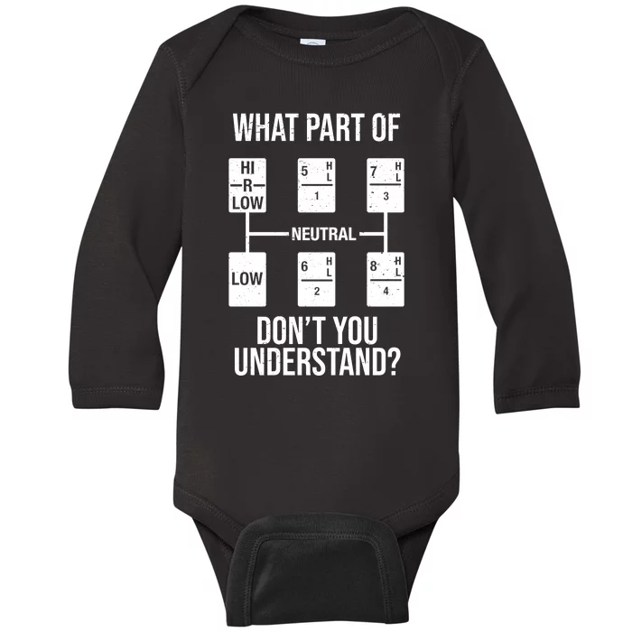 What Part Of Neutral Don't You Understand Baby Long Sleeve Bodysuit