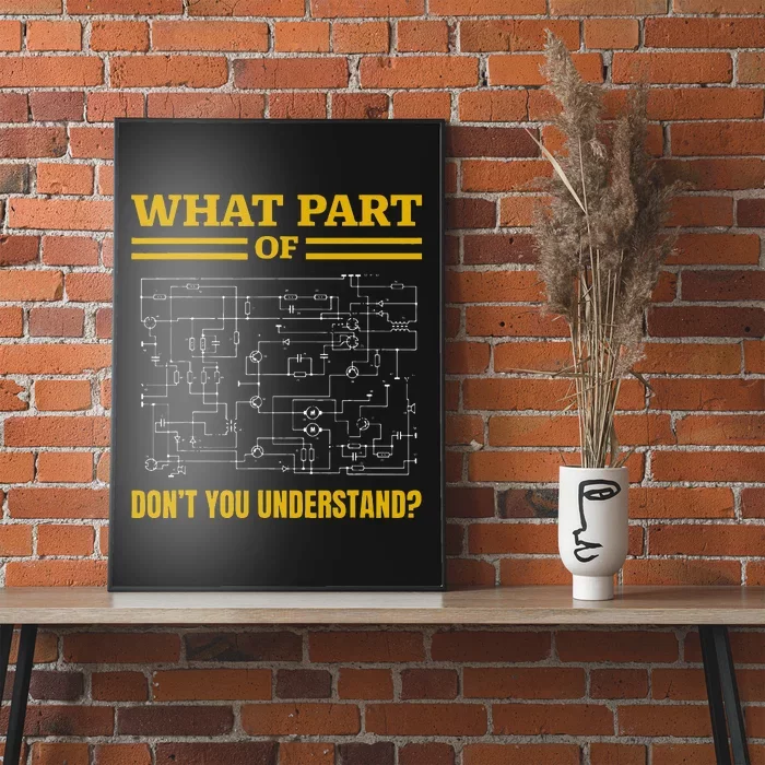 What Part Of Dont You Understand Funny Electrician Poster