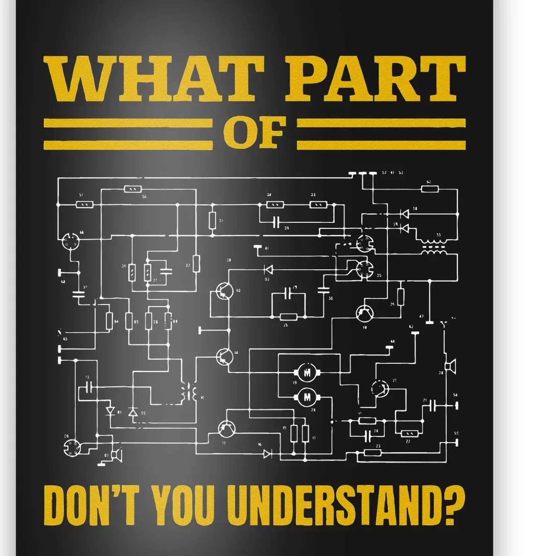 What Part Of Dont You Understand Funny Electrician Poster