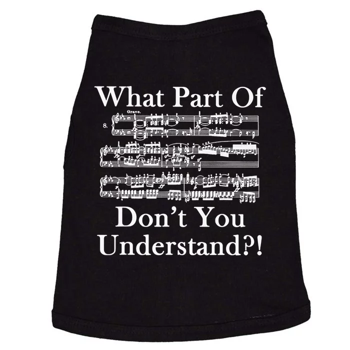 What Part Of Music DonT You Understand Funny Music Note Doggie Tank