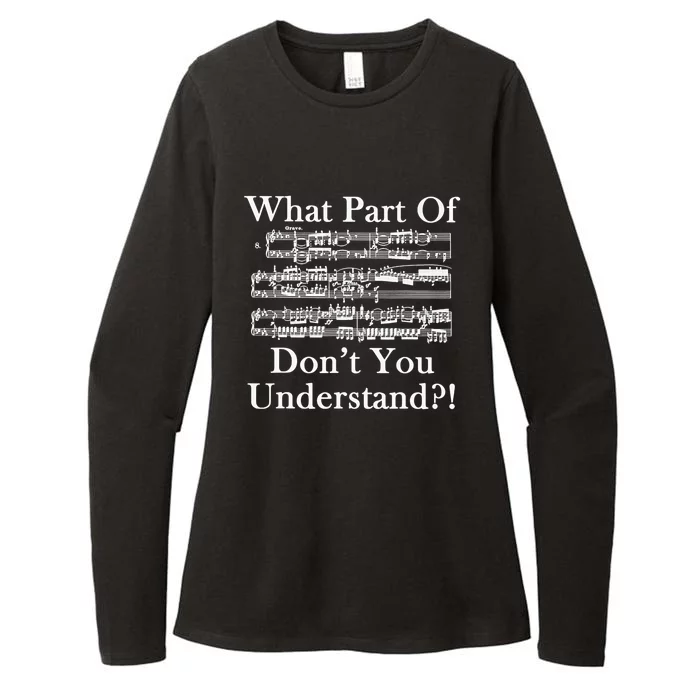 What Part Of Music DonT You Understand Funny Music Note Womens CVC Long Sleeve Shirt