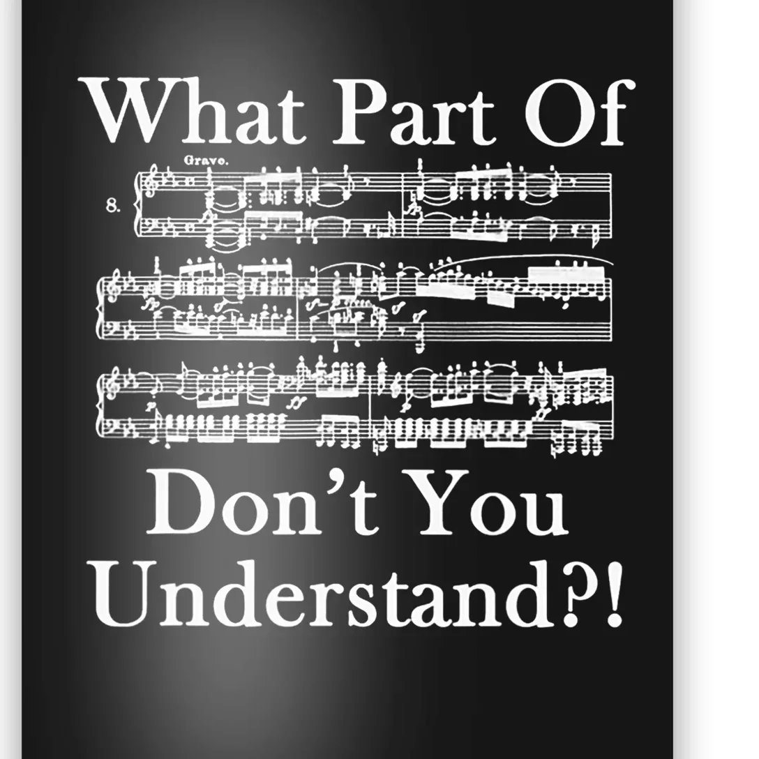 What Part Of Music DonT You Understand Funny Music Note Poster