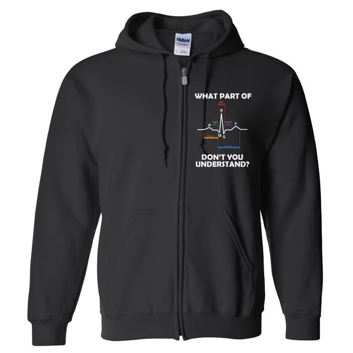 What Part Of Pqrst DonT You Understand Cardiac Doctor Nurse Full Zip Hoodie