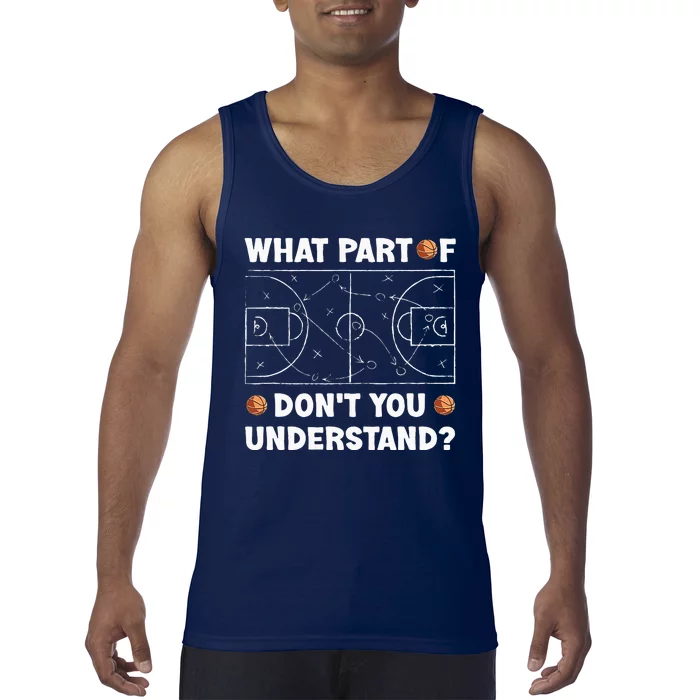 What Part Of Dont You Understand Funny Basketball Coach Say Tank Top