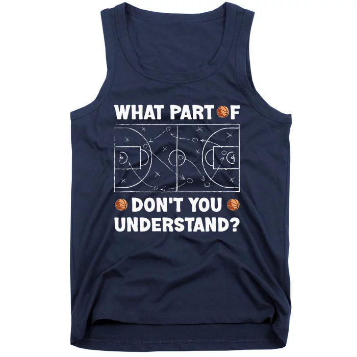 What Part Of Dont You Understand Funny Basketball Coach Say Tank Top