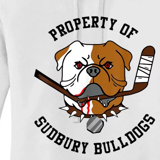 Women Property Of Sudbury Bulldog Funny Women's Pullover Hoodie