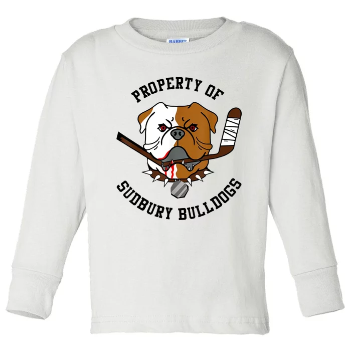 Women Property Of Sudbury Bulldog Funny Toddler Long Sleeve Shirt