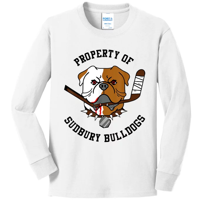 Women Property Of Sudbury Bulldog Funny Kids Long Sleeve Shirt