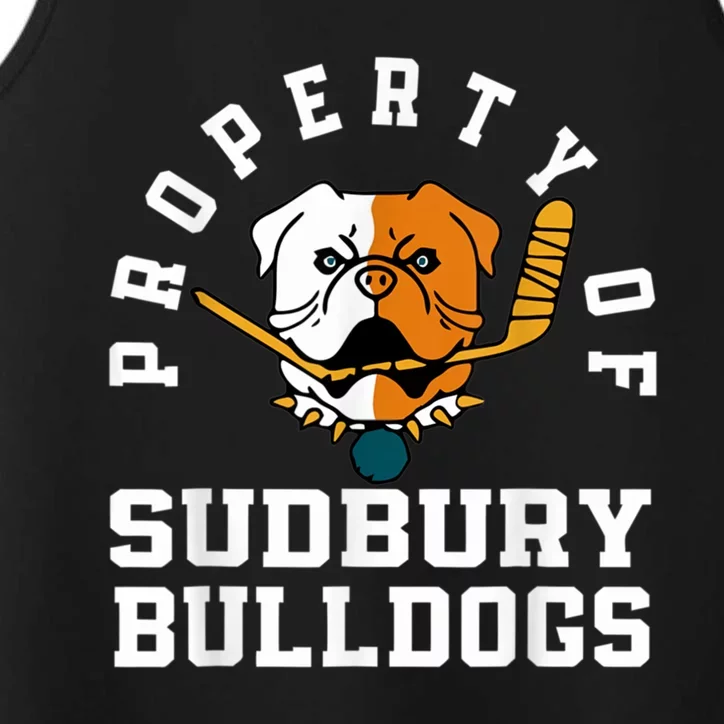 Women Property Of Sudbury Bulldog Funny Performance Tank