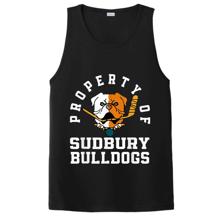 Women Property Of Sudbury Bulldog Funny Performance Tank