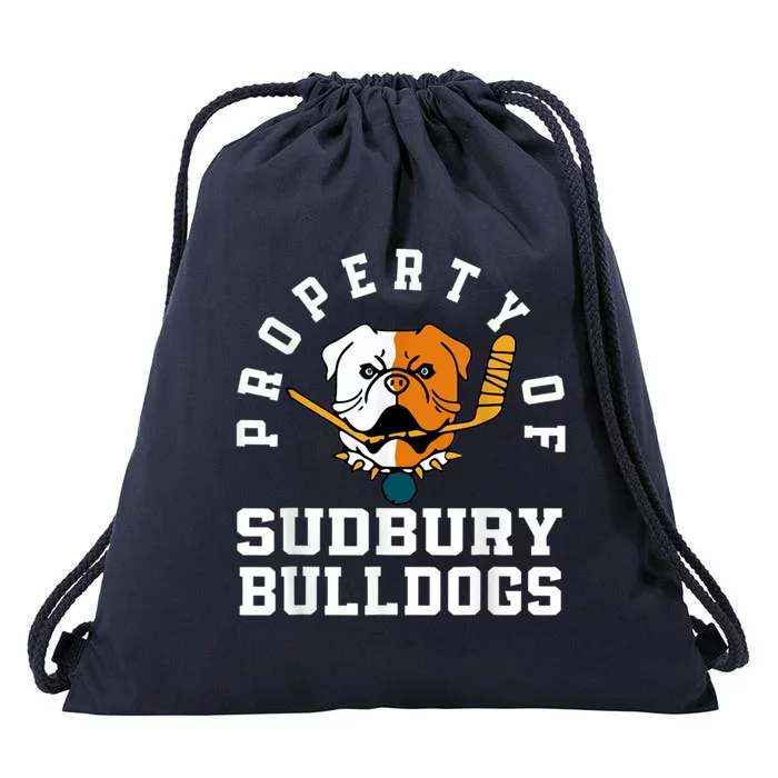 Women Property Of Sudbury Bulldog Funny Drawstring Bag