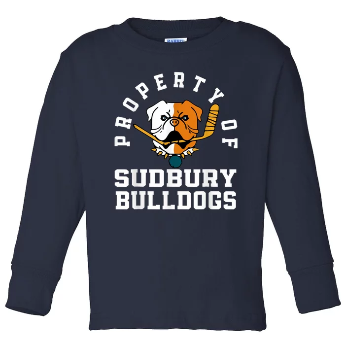 Women Property Of Sudbury Bulldog Funny Toddler Long Sleeve Shirt