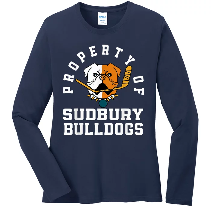 Women Property Of Sudbury Bulldog Funny Ladies Long Sleeve Shirt