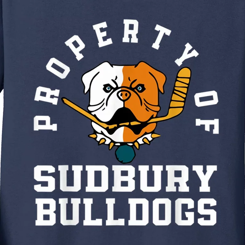 Women Property Of Sudbury Bulldog Funny Kids Long Sleeve Shirt