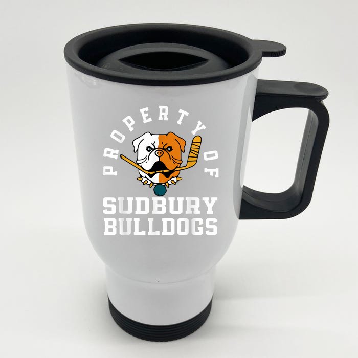 Women Property Of Sudbury Bulldog Funny Front & Back Stainless Steel Travel Mug