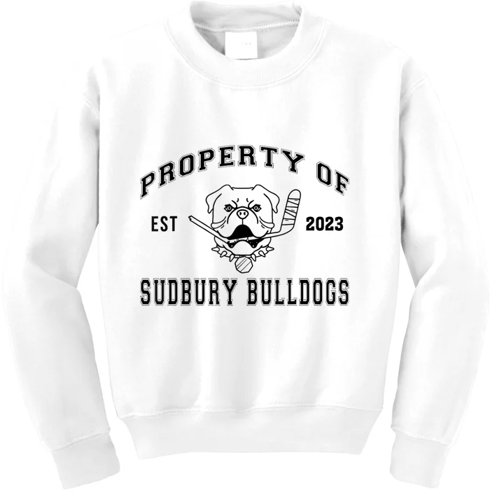 Women Property Of Sudbury Bulldog Funny Kids Sweatshirt