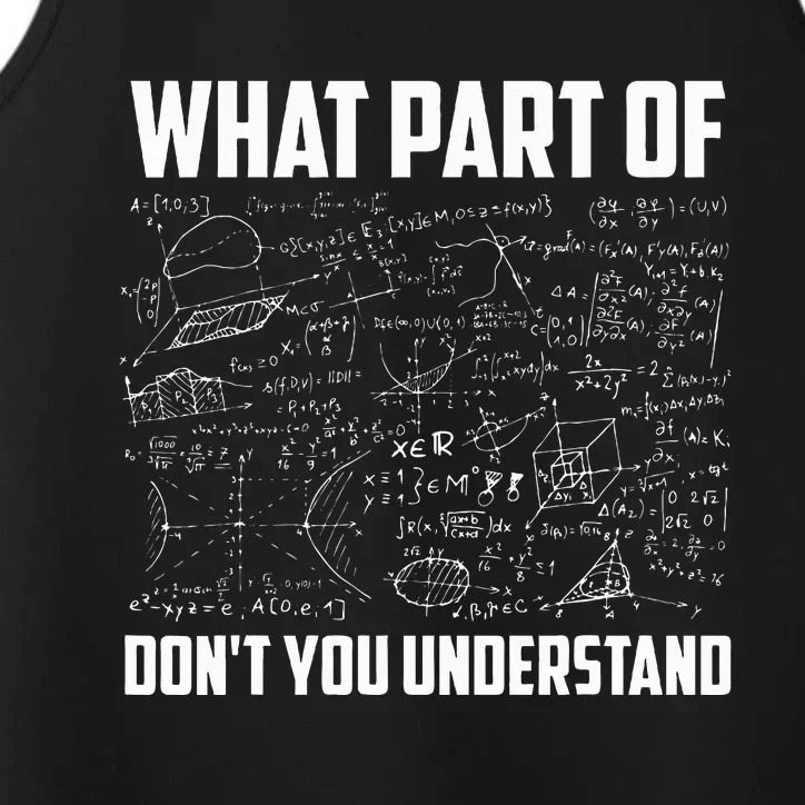 What Part Of DonT You Understand Funny Math Teacher Performance Tank