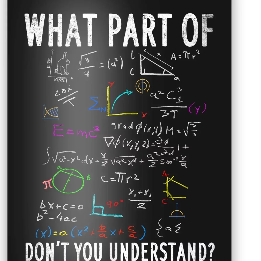 What Part Of DonT You Understand For Math Teacher Poster