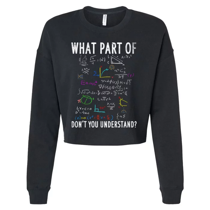 What Part Of DonT You Understand For Math Teacher Cropped Pullover Crew