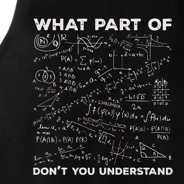 What Part Of Dont You Understand Funny Math Teacher Ladies Tri-Blend Wicking Tank