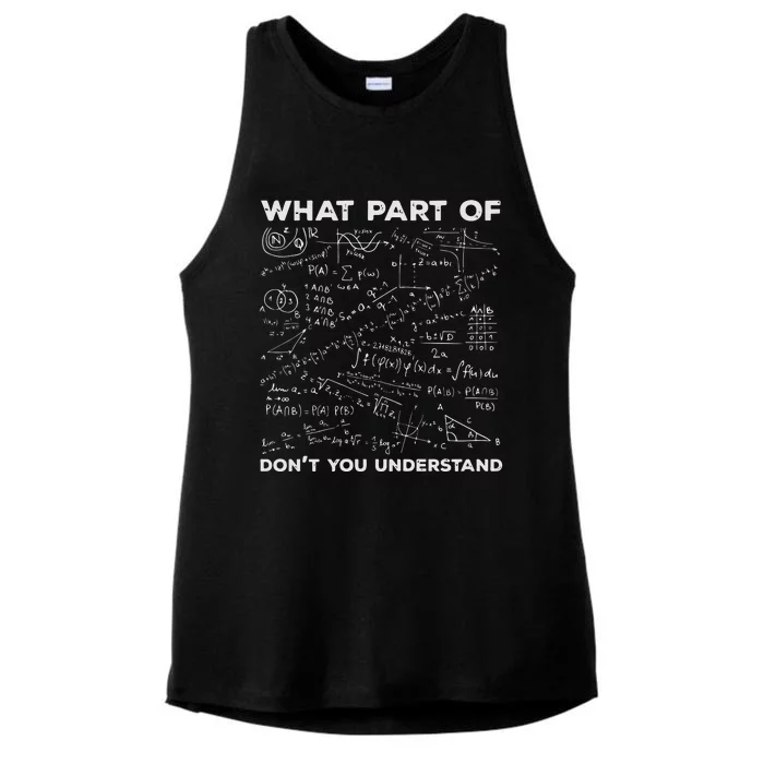 What Part Of Dont You Understand Funny Math Teacher Ladies Tri-Blend Wicking Tank