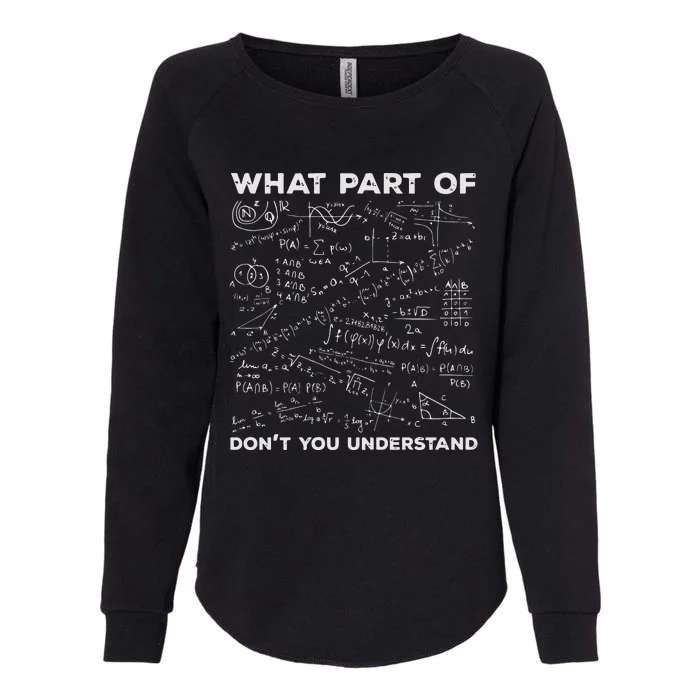 What Part Of Dont You Understand Funny Math Teacher Womens California Wash Sweatshirt