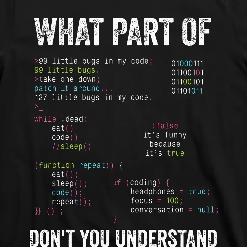 What Part Of DonT You Understand Computer Science Lovers T-Shirt