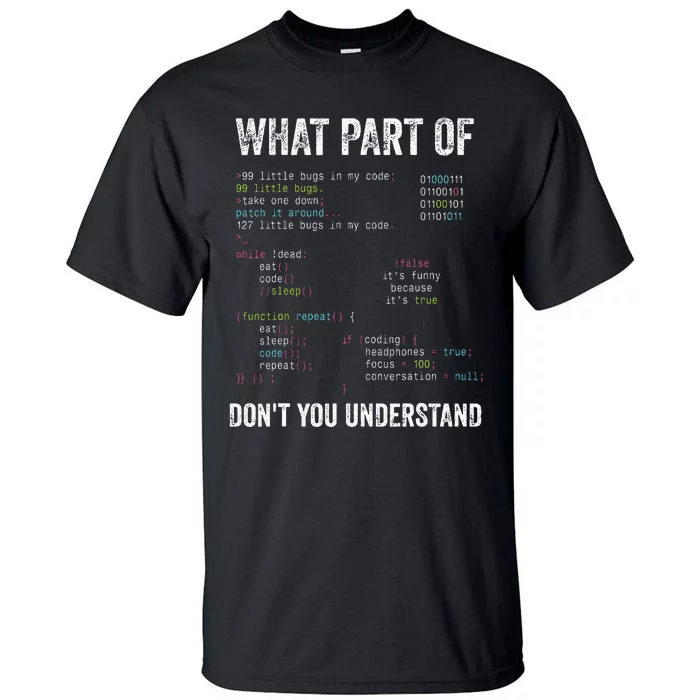 What Part Of DonT You Understand Computer Science Lovers Tall T-Shirt