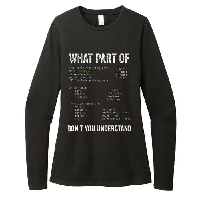 What Part Of DonT You Understand Computer Science Lovers Womens CVC Long Sleeve Shirt