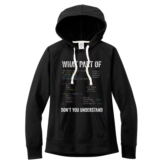 What Part Of DonT You Understand Computer Science Lovers Women's Fleece Hoodie