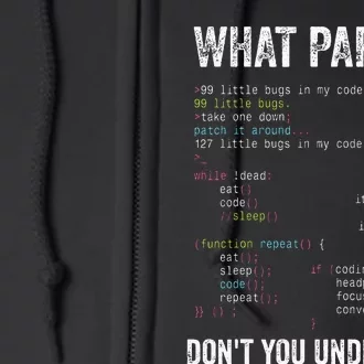 What Part Of DonT You Understand Computer Science Lovers Full Zip Hoodie