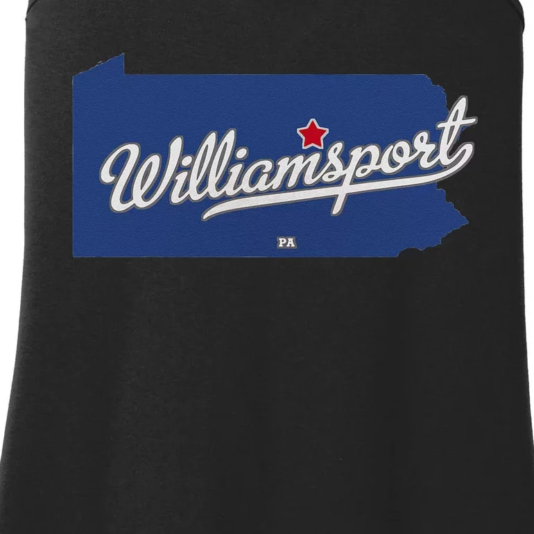 Williamsport Pennsylvania PA Map Ladies Essential Tank